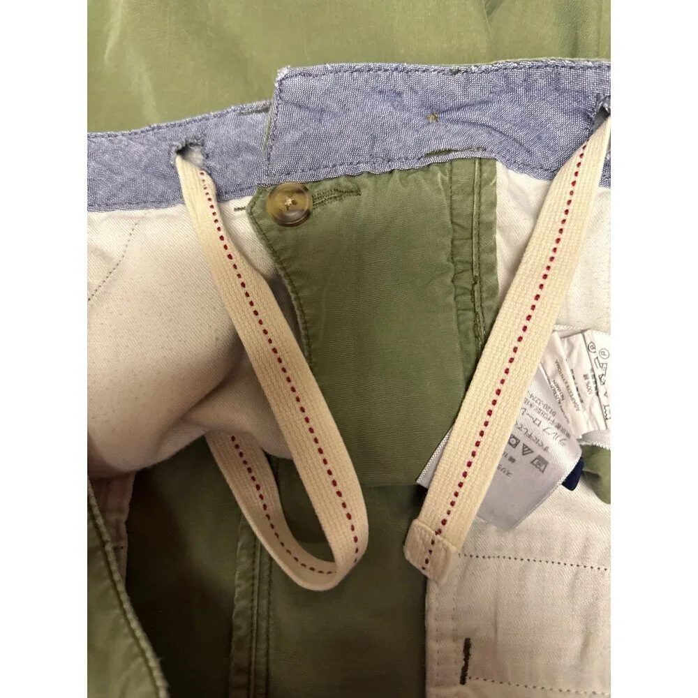 Polo Ralph Lauren Men's Shorts Chino Green Relaxed Fit Drawstring Preppy Size 35